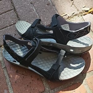 Black and Gray Sandals